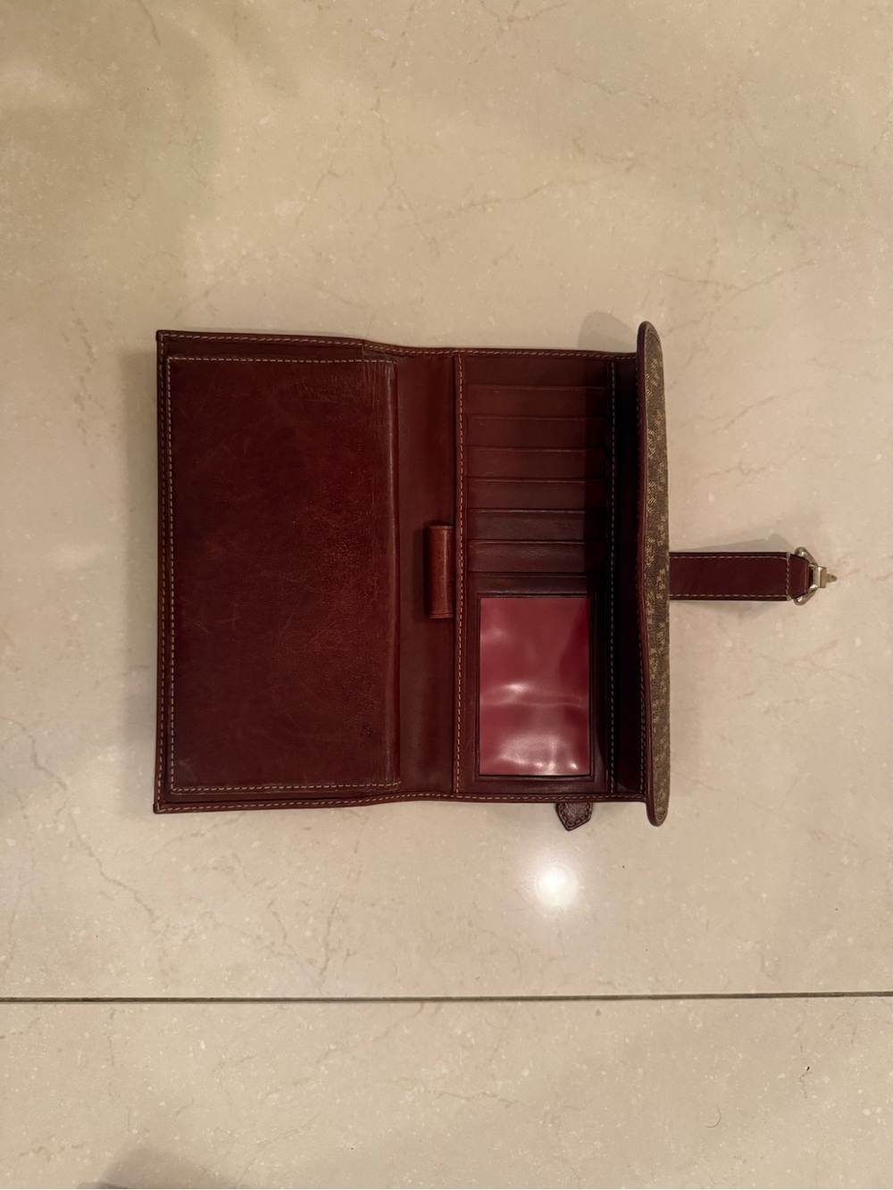 Vintage Dooney & Bourke 1975 Signature DB Monogram Checkbook Wallet Organizer - Picture 3 of 4